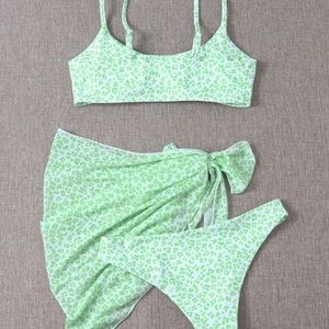 Leopard Bikini Swimsuit & Beach Skirt